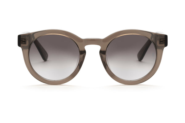 Soelae round sunglasses in transparent grey