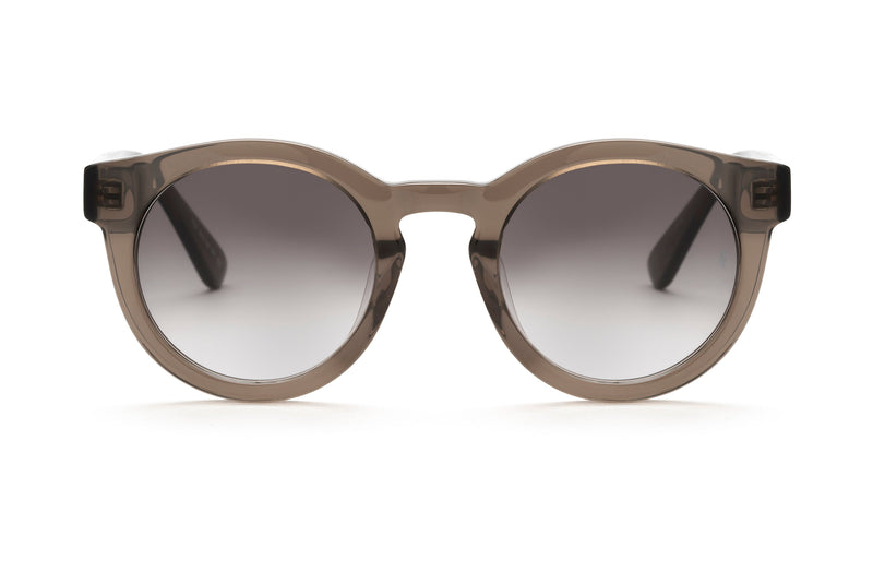 Soelae round sunglasses in transparent grey